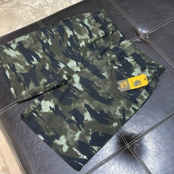 Carhartt Boys' Elastic Waistband Rugged Flex Camo Work Shorts - Picture 8 of 8